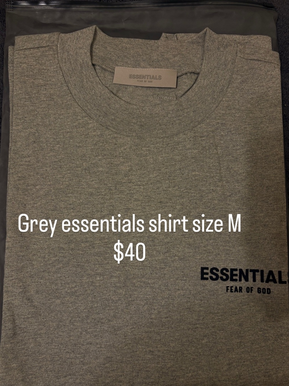 Fear of God Essentials Short Sleeve Crewneck Tee - Grey